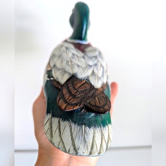 Vintage 8.5" Small Scale Hand Painted Mallard Duck Figurine Collector Decoy Hunt - Picture 8 of 9